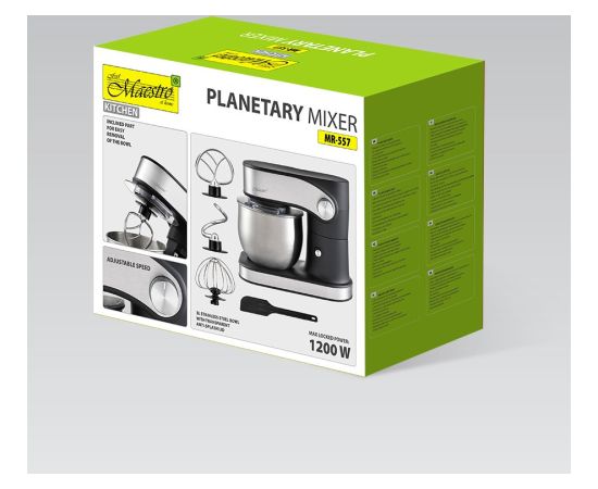 Feel-Maestro MR-557 Planetary mixer with 3 l bowl, 1200 W Black