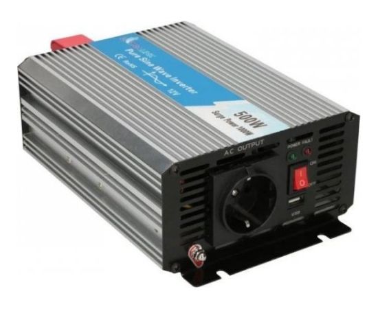 ExtraLink strāvas pārveidotājs 12V-230V 500W tīrs sinus OPIP-500W