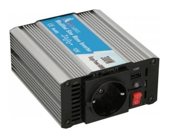 ExtraLink Strāvas pārveidotājs12V-230V 300W modificēts sinus OPIM-300W