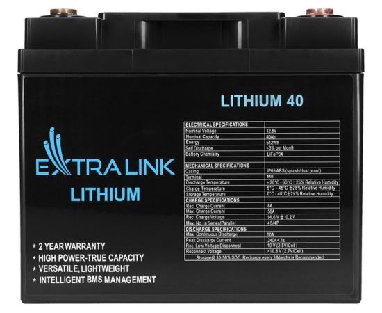 ExtraLink Akumulators LiFePO4 40AH 12.8V BMS EX.30431