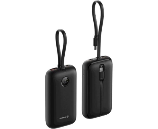 Swissten Voltbox 35W Power Bank 10000 mAh со встроенными кабелями USB-C и Lightning
