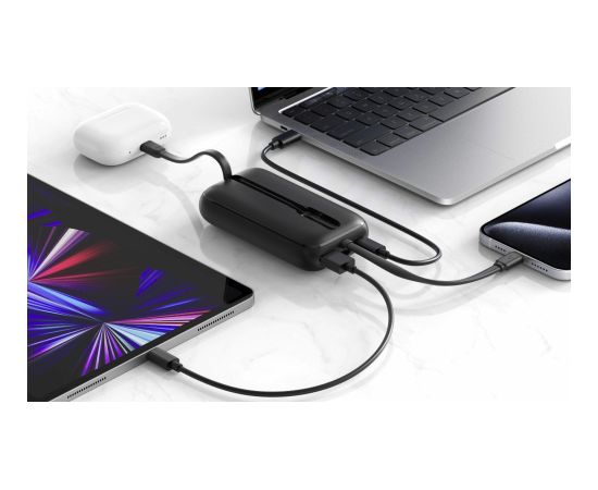 Swissten Voltbox 35W Power Bank 10000 mAh со встроенными кабелями USB-C и Lightning