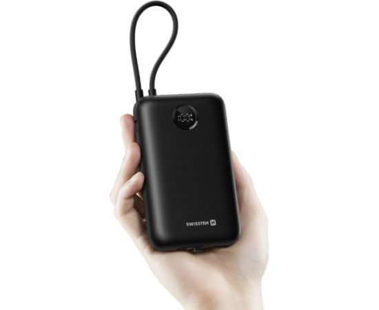 Swissten Voltbox 35W Power Bank 30000 mAh со встроенными кабелями USB-C и Lightning