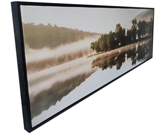Wall art WALLY 50x140cm, fog on the lake