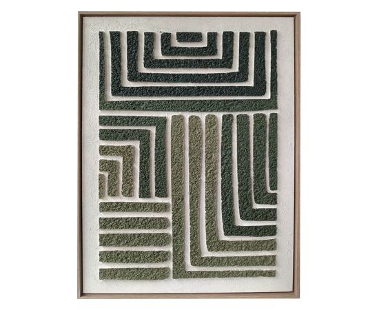 Kanva ar rāmi WALLY 60x80cm, zaļš labirints 2