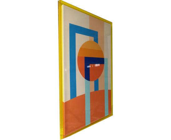 Wall art WALLY 80x120cm, abstract day, acrylic
