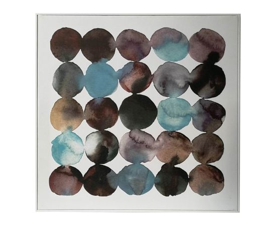 Wall art WALLY 60x60cm, blue abstract circles