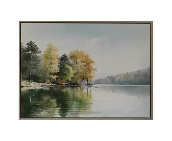 Kanva ar rāmi WALLY 45x60cm, mežs pie ezera
