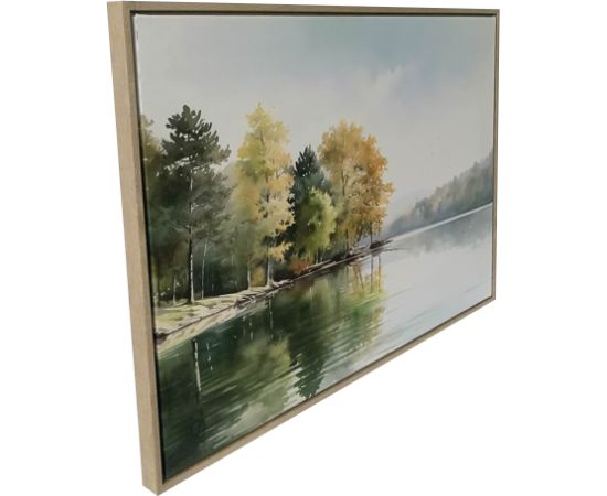 Kanva ar rāmi WALLY 45x60cm, mežs pie ezera