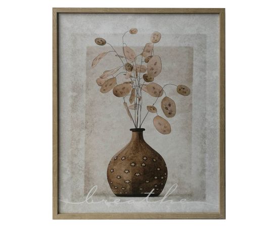 Wall art WALLY 40x50cm, plants in a round vase