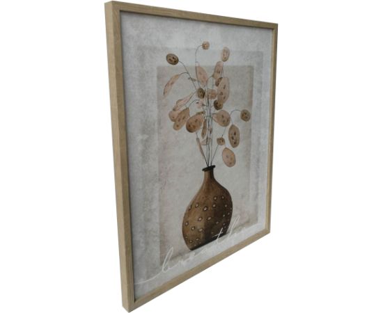 Wall art WALLY 40x50cm, plants in a round vase
