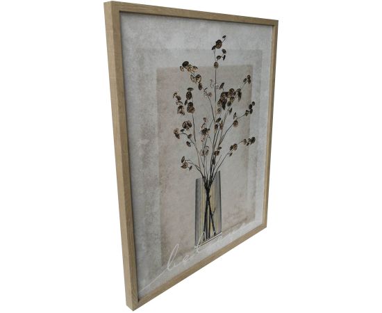 Wall art WALLY 40x50cm, plants in a vase