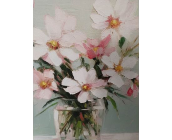 Wall art WALLY 40x40cm, bouquet of flowers