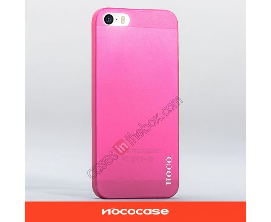 HOCO Ultra thin transparent Hard Back Cover Case For iPhone 5S/5 - Pink (Ir veikalā)