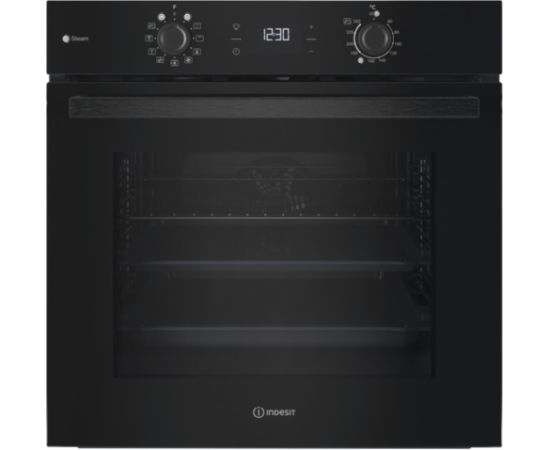 Built-in electric oven Indesit, black