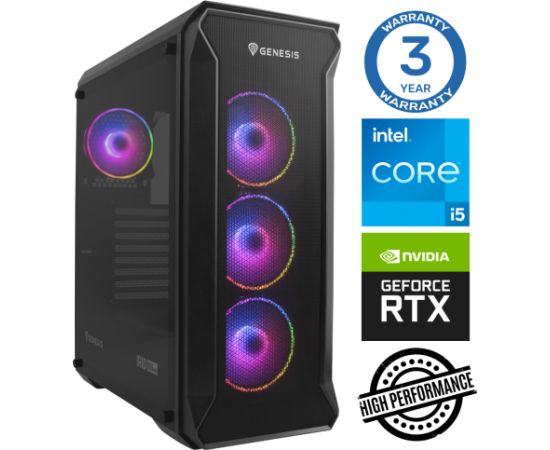 INTOP i5-12400F 16GB 1TB SSD M.2 NVME+2TB RTX5070 12GB no-OS