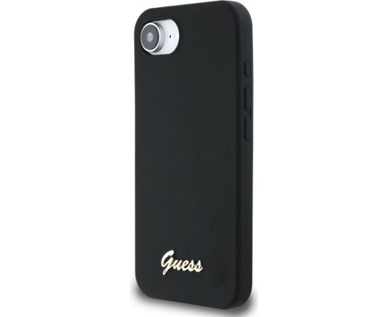 Guess Silicone Script Metal Logo MagSafe Чехол для Apple iPhone 16e
