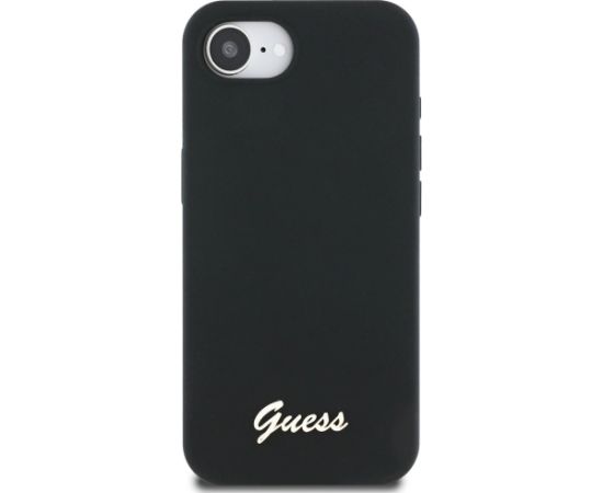 Guess Silicone Script Metal Logo MagSafe Чехол для Apple iPhone 16e