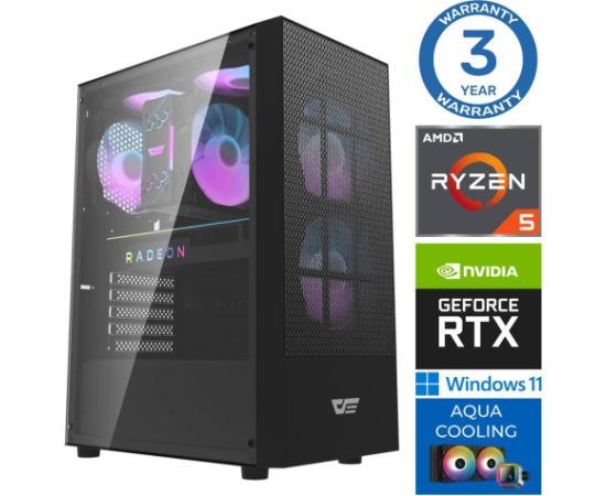 INTOP AQUA Ryzen 5 7600X 16GB DDR5 500SSD M.2 NVME+2TB RTX3060 12GB WIN11Pro