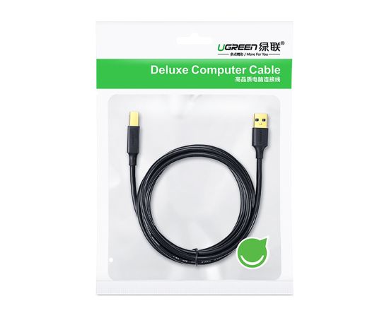 Кабель для принтера Ugreen USB Type B (male) - USB 2.0 (male) 480 Мбит|с 2 м черный (US135 20847)