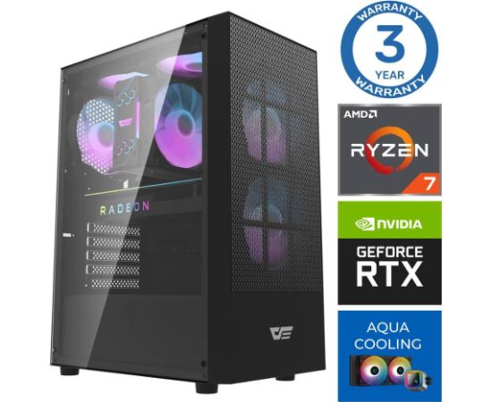 INTOP AQUA Ryzen 7 7700X 16GB DDR5 1TB SSD M.2 NVME+2TB RTX4060Ti 8GB no-OS