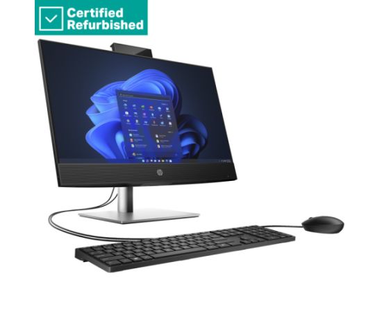 RENEW SILVER HP Pro 440 G9 AIO All-in-One - i3-14100T, 16GB, 256GB SSD, 23.8 FHD Touch AG, WiFi, Height Adjustable, NO CAM, NO SPEAKERS, Win 11 Pro, 1 years / B4DU2E8R#ABD