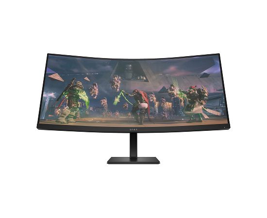 HP OMEN 34c WQHD Curved Gaming Monitor - 34" 3440 x 1440 WQHD 400-nit 165Hz AG, VA, 2x HDMI/DisplayPort/Audio Jack, speakers, height adjustable/tilt, 1 years / 780K8AA#ABB