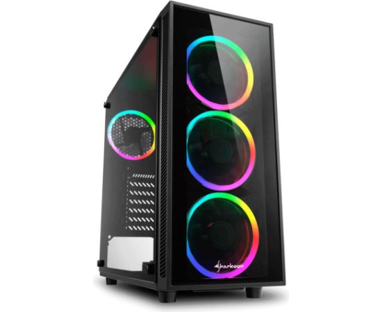 Sharkoon TG4 RGB - black + 2 hardened glass