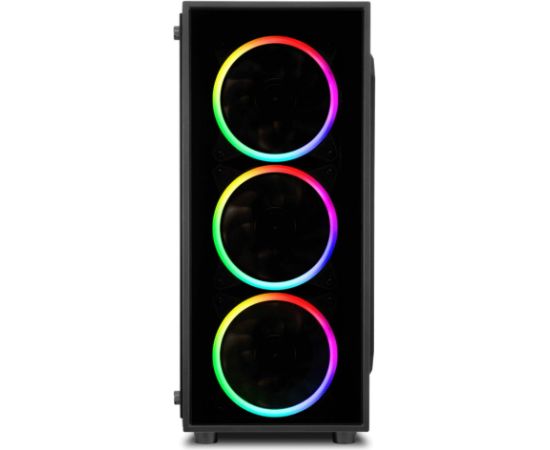 Sharkoon TG4 RGB - black + 2 hardened glass