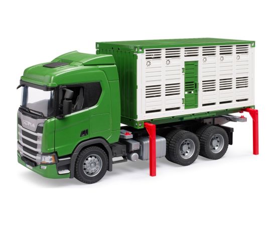 BRUDER Scania Super 560R Tiertransport-LKW (inkl. 1 Rind)