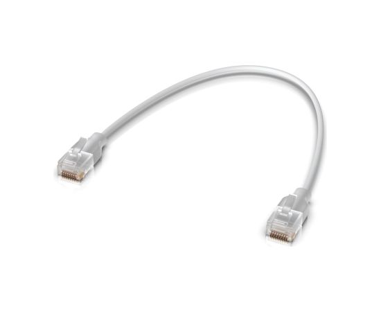 Ubiquiti UACC-Cable-Patch-EL-0.3M-W networking cable Translucent, White Cat6