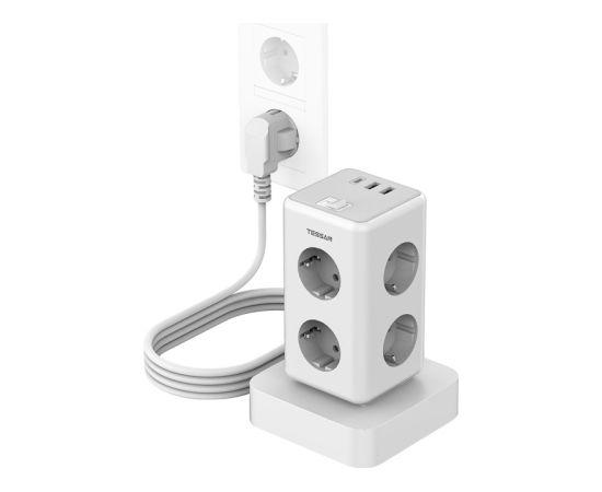 Tessan TS-306TS-C power strip (white)