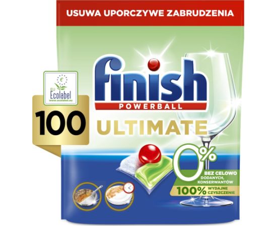 Tabletes trauku mazg.mašīnai  Finish Ultimate 0% 100 gb.