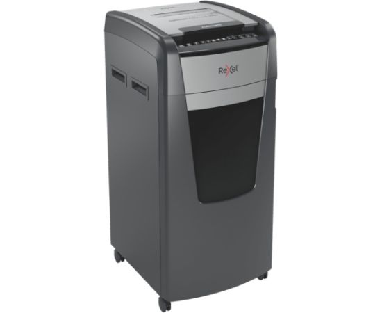 Rexel AutoFeed+ 600M Paper Shredder Micro cut shredding 2x15mm P-5 110L, 55 dB, Grey/Black