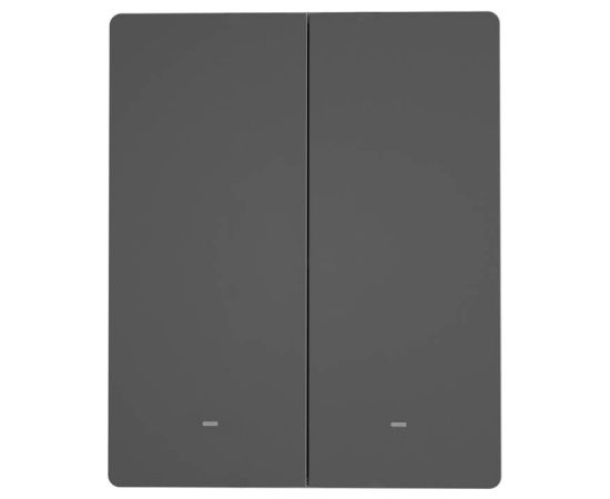 Smart WiFi wall switch SONOFF M5-2C-80 (2-channel, for frame, graphite)