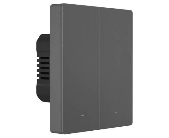 Smart WiFi wall switch SONOFF M5-2C-80 (2-channel, for frame, graphite)