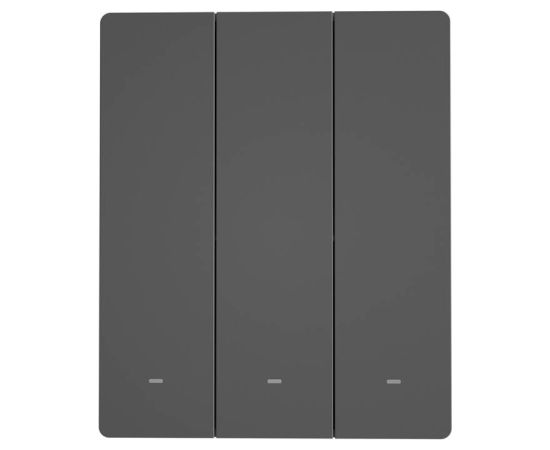 Smart WiFi wall switch SONOFF M5-3C-80 (3-channel, for frame, graphite)