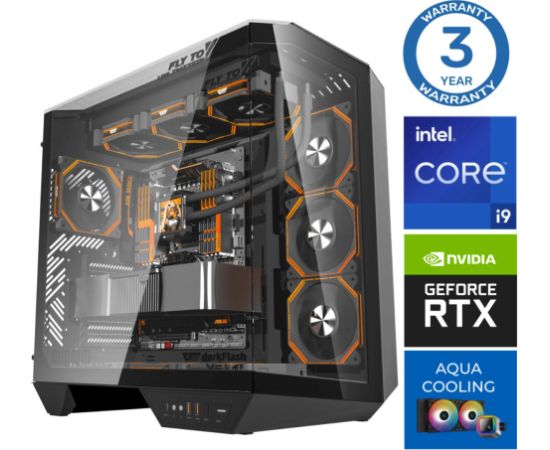 INTOP AQUA i9-14900KF 32GB DDR5 1TB SSD M.2 NVME+2TB RTX5070 12GB no-OS