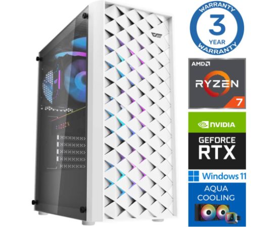 INTOP AQUA Ryzen 7 7700X 32GB DDR5 1TB SSD M.2 NVME RTX3060 12GB WIN11Pro