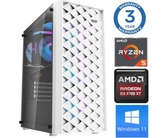 INTOP Ryzen 5 5600X 32GB 1TB SSD M.2 NVME+2TB RX5700 XT 8GB WIN11