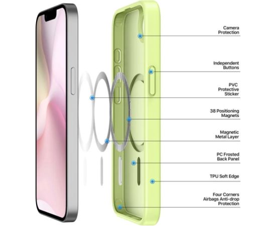 Чехол Dux Ducis Yind Apple iPhone 16e зеленый