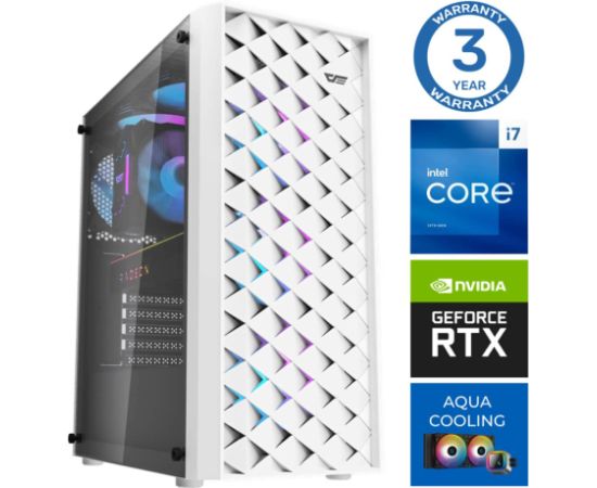 INTOP AQUA i7-14700F 16GB DDR5 500SSD M.2 NVME+2TB RTX3060 12GB no-OS