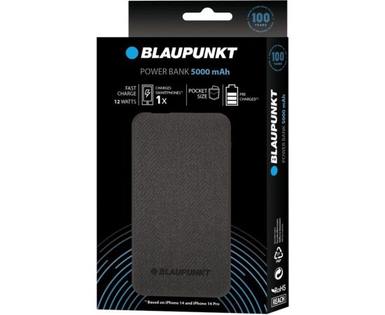 Blaupunkt Powrbank 5000 mAh 12 W Black