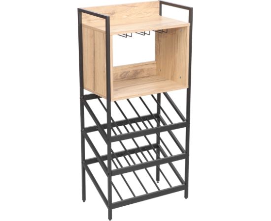 Vīna plaukts HANNES 51x30xH108cm, zemniecisks melamīns