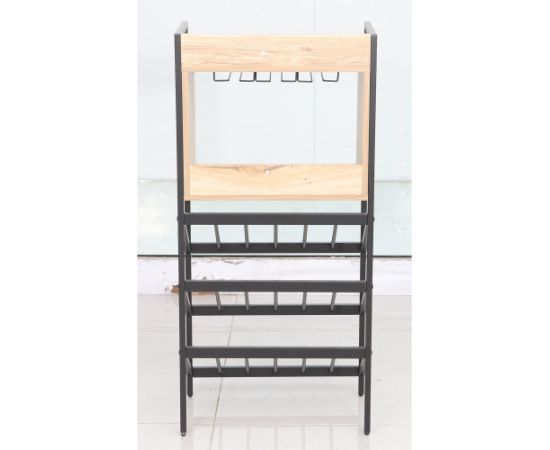 Vīna plaukts HANNES 51x30xH108cm, zemniecisks melamīns