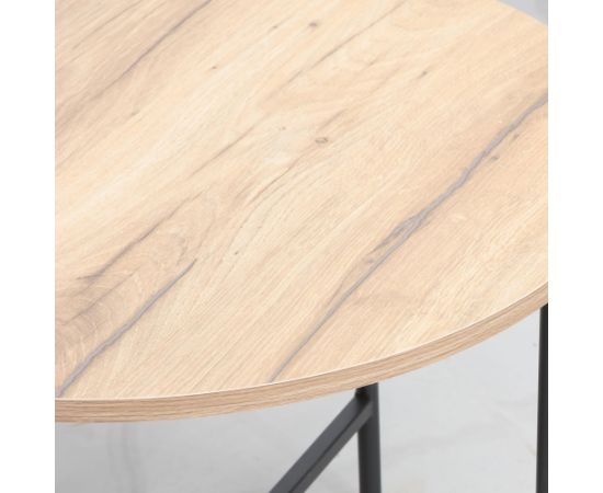 Coffee table HANNES 60x60xH48cm, rustic melamine