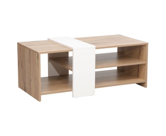 Kafijas galdiņš HANNES 100x53x41,5cm, zemniecisks / balts melamīns