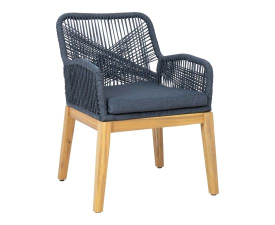 Garden furniture set FLORIDA table and 4 chairs, grey