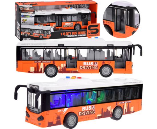 Autobuss 26 cm ar skaņām,gaismām ZA4634 Машины и аксессуары