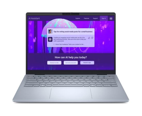 Notebook DELL 14 Plus DB14250 CPU  Core Ultra u7-256V 2200 MHz 14" 2560x1600 RAM 16GB LPDDR5x 8533 MHz SSD 512GB Intel Arc Graphics Integrated NOR Windows 11 Pro Ice Blue 1.55 kg DB14250_LNL_208_NORD